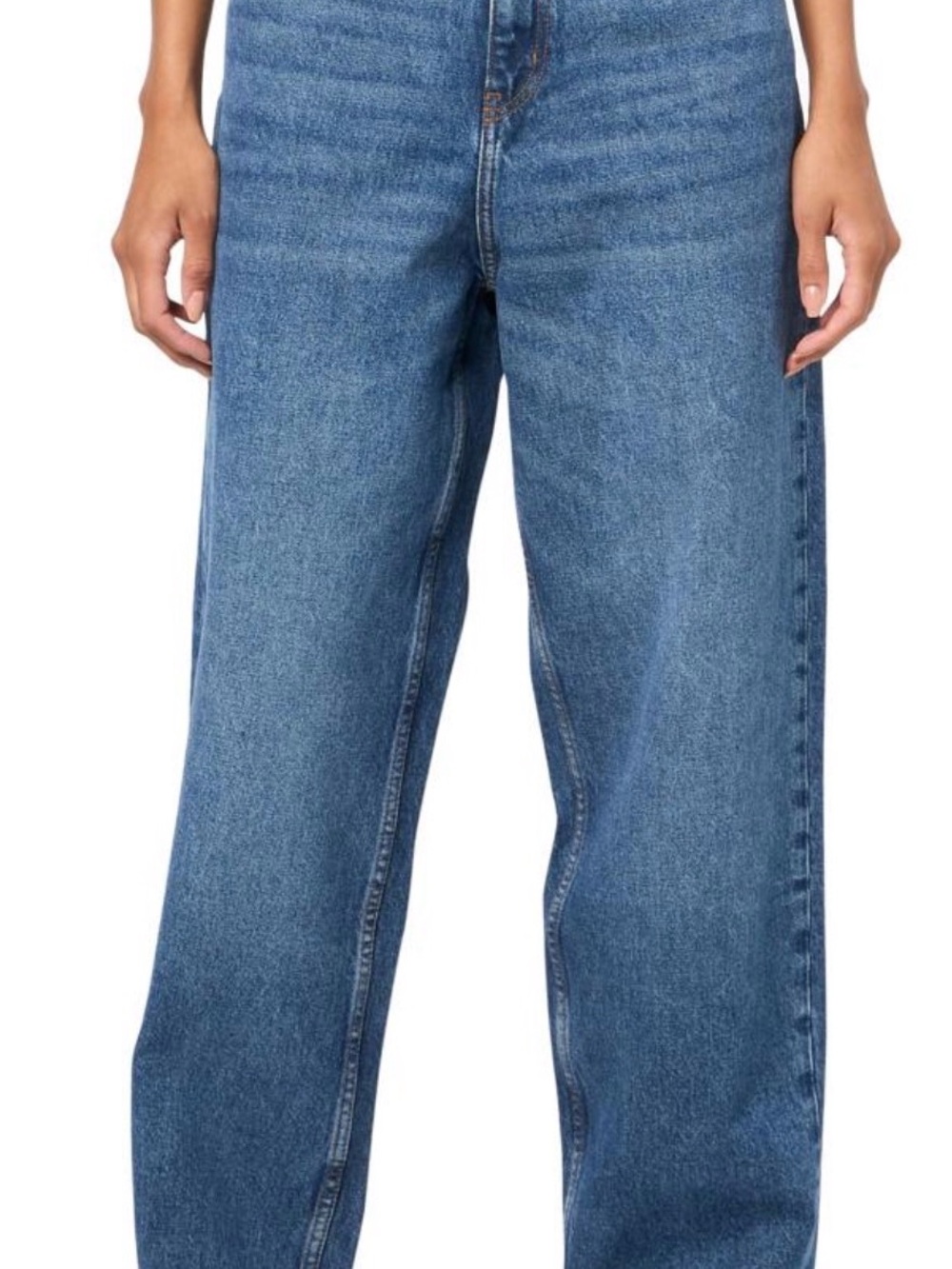 New HUGO Wide-Leg High-Rise Jeans in Medium Blue